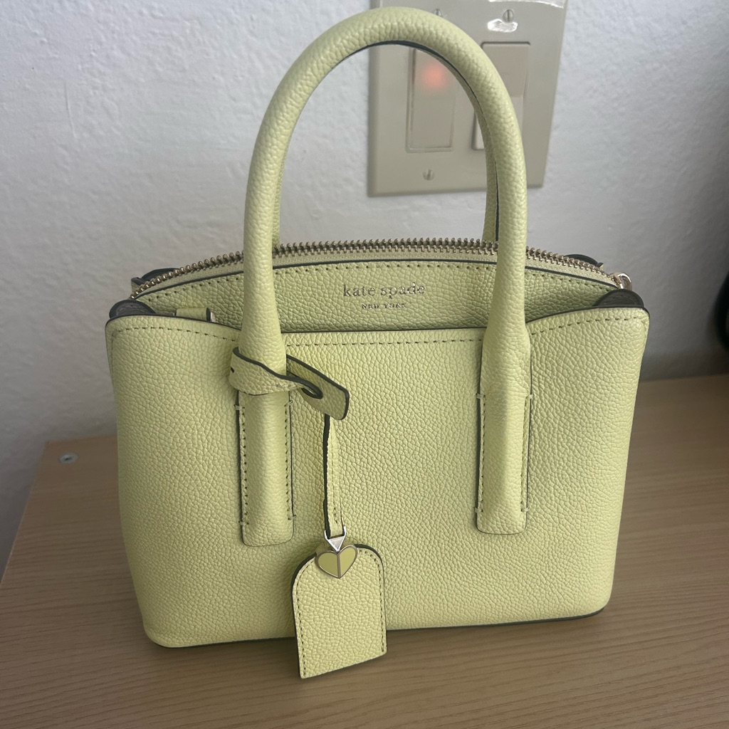 Kate Spade Green Yellow Satchel Bag